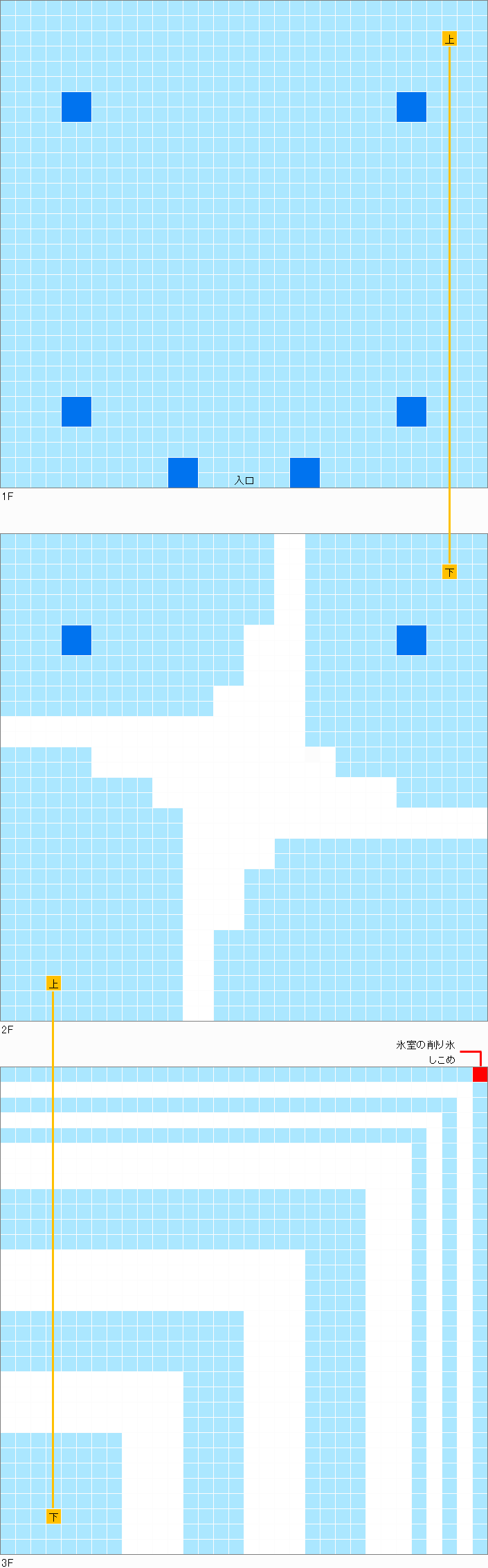 桃太郎伝説｜氷の塔｜地図