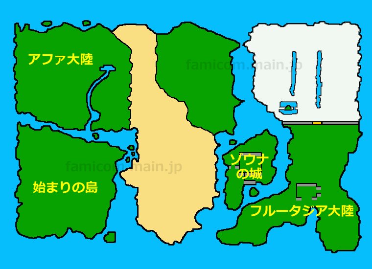 ワルキューレの冒険｜地図
